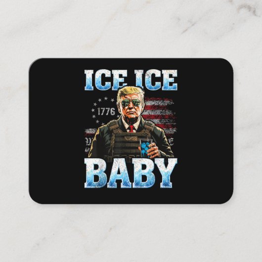 Carte De Visite Bébé Glace Drôle Trump (Devant)