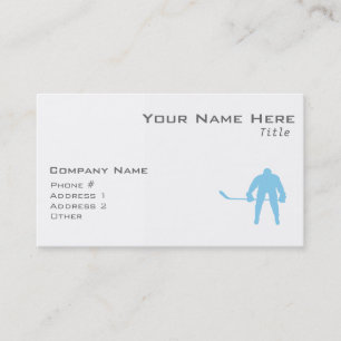 Carte De Visite Bébé Hockey Bleu