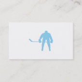 Carte De Visite Bébé Hockey Bleu (Dos)