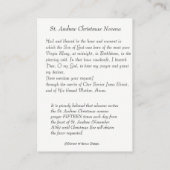 Carte De Visite Bébé Jésus dans Manger avec des anges (Dos)