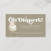 Carte De Visite Bébé mignon Animaux de ferme Déchets Raffle Encein (Devant)