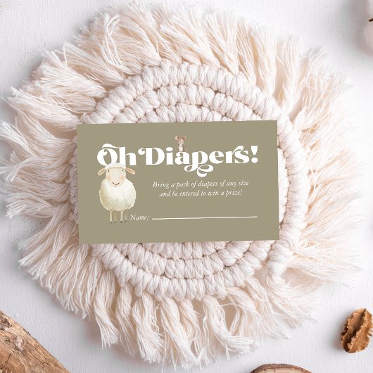 Carte De Visite Bébé mignon Animaux de ferme Déchets Raffle Encein