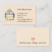 Carte De Visite Bébé mignon bébé Baby Boutique (Devant / Derrière)
