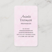 Carte De Visite Bébé mignon dans une couverture de coeur (Dos)