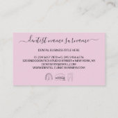 Carte De Visite Bébé rose clair dents blanchiment art dentaire (Dos)