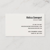 Carte De Visite Bébé rose mignon éléphant et frontière Rose (Dos)