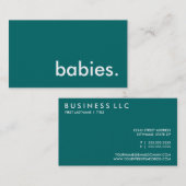 Carte De Visite bébés. (Devant / Derrière)