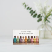 Carte De Visite Bébés mignons Soins de jour Nanny Baby Sitter (Debout devant)