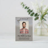 Carte De Visite Bécasseau de rivage mémorial (Debout devant)