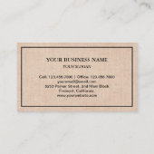 Carte De Visite Bécasseau rustique Élégant monarque orange (Dos)