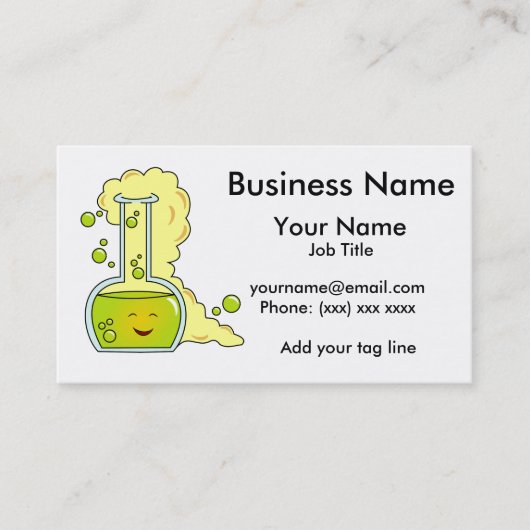 Carte De Visite Bécher de chimie scientifique (Devant)