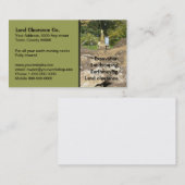 Carte De Visite Bêcheur jaune derrière des roches (Devant / Derrière)