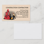 Carte De Visite bêcheur mécanique de travailleur de la (Devant / Derrière)