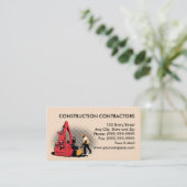 Carte De Visite bêcheur mécanique de travailleur de la (Debout devant)