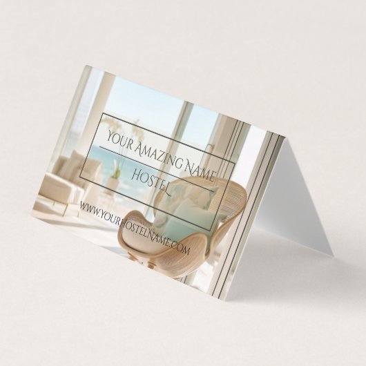 Carte De Visite Bed and Breakfast Hostel Photo Delicate Élégant (Devant)