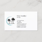 Carte De Visite bed and breakfast littoral location palm beach hou (Dos)