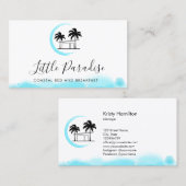 Carte De Visite bed and breakfast littoral location palm beach hou (Devant / Derrière)