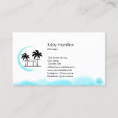 Carte De Visite bed and breakfast littoral location palm beach hou (Dos)