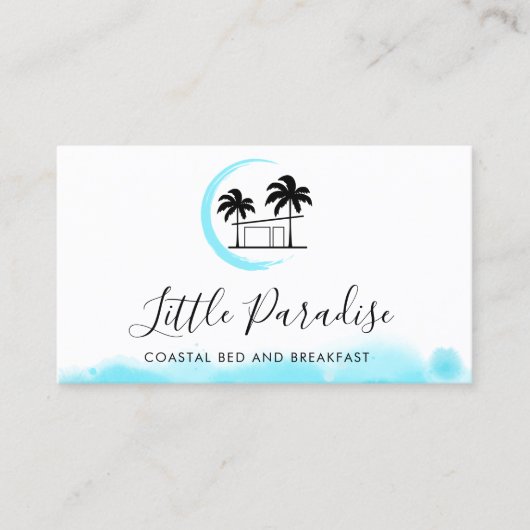 Carte De Visite bed and breakfast littoral location palm beach hou (Devant)
