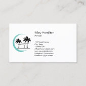 Carte De Visite bed and breakfast littoral location palm beach hou (Dos)