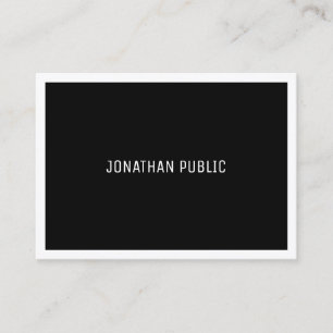 Carte De Visite Bed & Breakfast moderne élégant Noir et blanc Simp