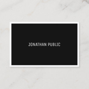 Carte De Visite Bed & Breakfast moderne élégante Noire Blanche Pla