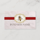 Carte De Visite Bee Beekeep Royal Red Stripe Fur Texture (Devant)