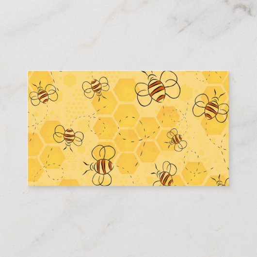 Carte De Visite Bee Buzzing Honey Bees mignonne (Dos)