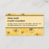 Carte De Visite Bee Buzzing Honey Bees mignonne (Devant)
