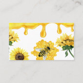 Carte De Visite Bee Jaune Miel Baby shower Déchets Jeu (Dos)