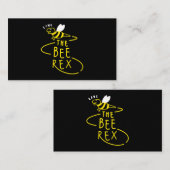 Carte De Visite Bee Rex Dinosaur Sting Drôle Novelty Hommes Femmes (Devant / Derrière)