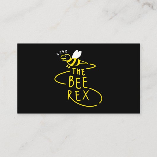 Carte De Visite Bee Rex Dinosaur Sting Drôle Novelty Hommes Femmes (Devant)