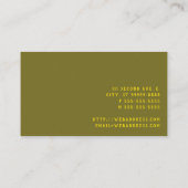 Carte De Visite Bee style Letterpress (Dos)