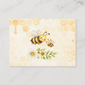 Carte De Visite Bee Theme Diaper Raffle Baby Shower (Dos)