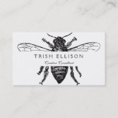 Carte De Visite Bee Worker Honey Black Bumblebee (Devant)