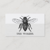 Carte De Visite Bee Worker Honey Black Bumblebee (Dos)
