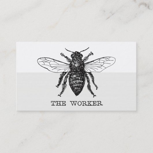 Carte De Visite Bee Worker Honey Black Bumblebee