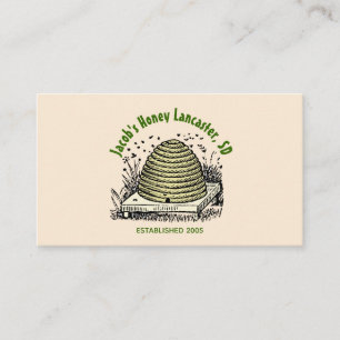 Carte De Visite Beehid Honey blanc antique