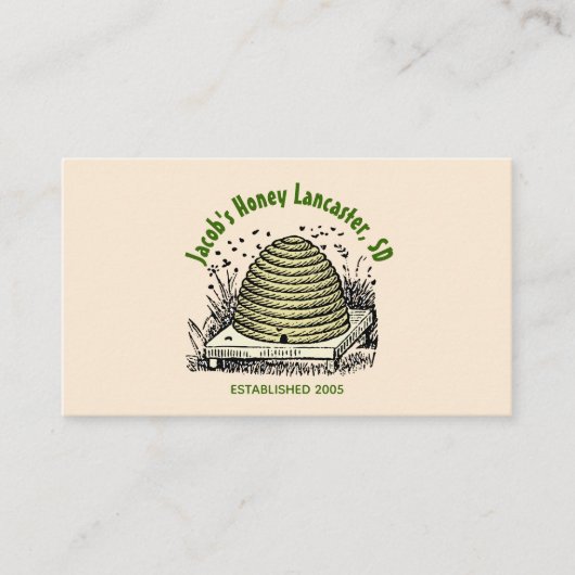Carte De Visite Beehid Honey blanc antique (Devant)