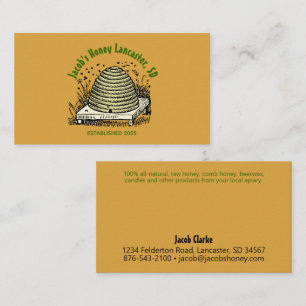Carte De Visite Beehive Honey Dark Amber