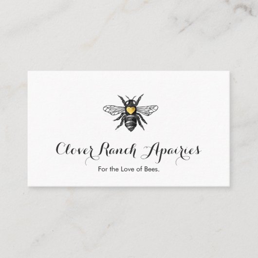 Carte De Visite Beekeeper Apairy Honey Bee (Devant)