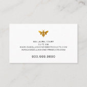Carte De Visite Beekeeper Apiary Honey Bee Faux Gold Foi (Dos)
