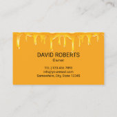 Carte De Visite Beekeeper Bee Logo Honey Apiary Gold Drivers Farm (Dos)