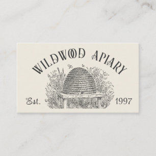 Carte De Visite Beekeeper Cottage Style Skep Vintage & Honeybees