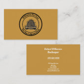 Carte De Visite BeeKeeper Honey Apairist conception de la ruche Vi (Devant / Derrière)