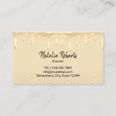 Carte De Visite Beekeeper Honey Bee Apiary Modern Gold Drids Farm (Dos)