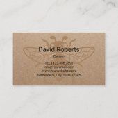 Carte De Visite Beekeeper Honey Bee Apiary Rustic Kraft (Dos)
