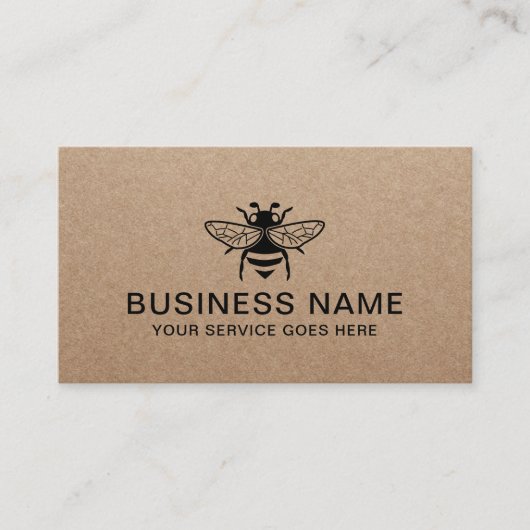 Carte De Visite Beekeeper Honey Bee Apiary Rustic Kraft (Devant)