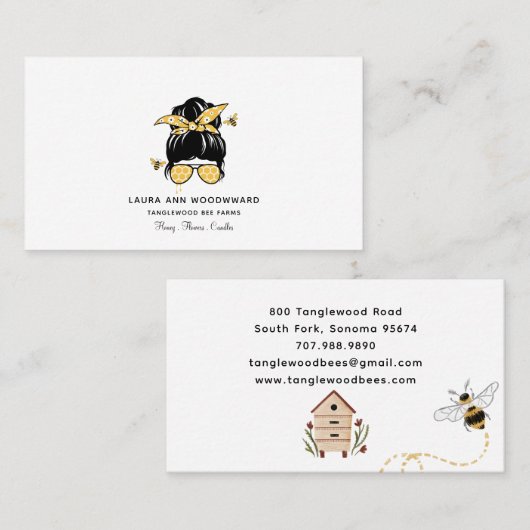 Carte De Visite Beekeeper Honey Products  (Devant / Derrière)
