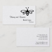 Carte De Visite Beekeeper Line Art Bee (Devant / Derrière)